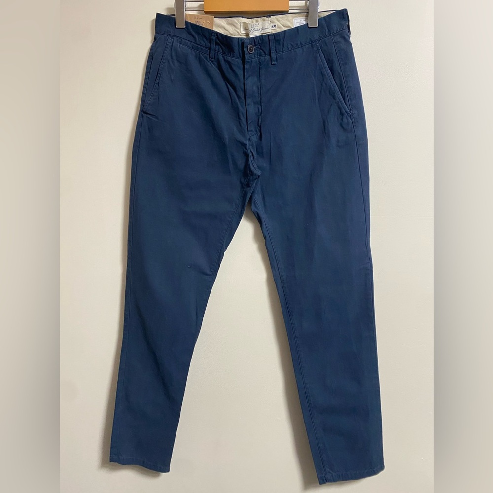 H&M LOGG Men's Blue Pants Slim Fit Size 32